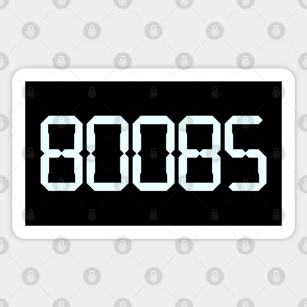 80085 Boobs Calculator Boobs Sticker Teepublic